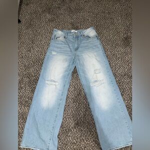 Light Blue Distressed Women's Jeans